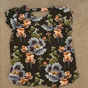 Loft Floral Short Sleeve Top